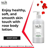 Rose Natural Body Lotion – Feel fresh throughout the day, comforts dry skin, reduces acne scars – 100% Pure
